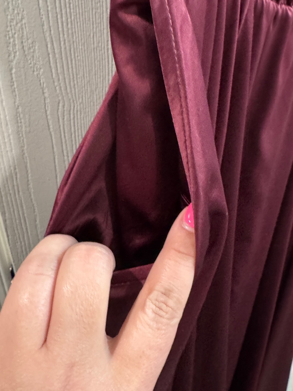 torrid Wine High-Low Satin Dress with Strappy Back - Picture 6 of 8
